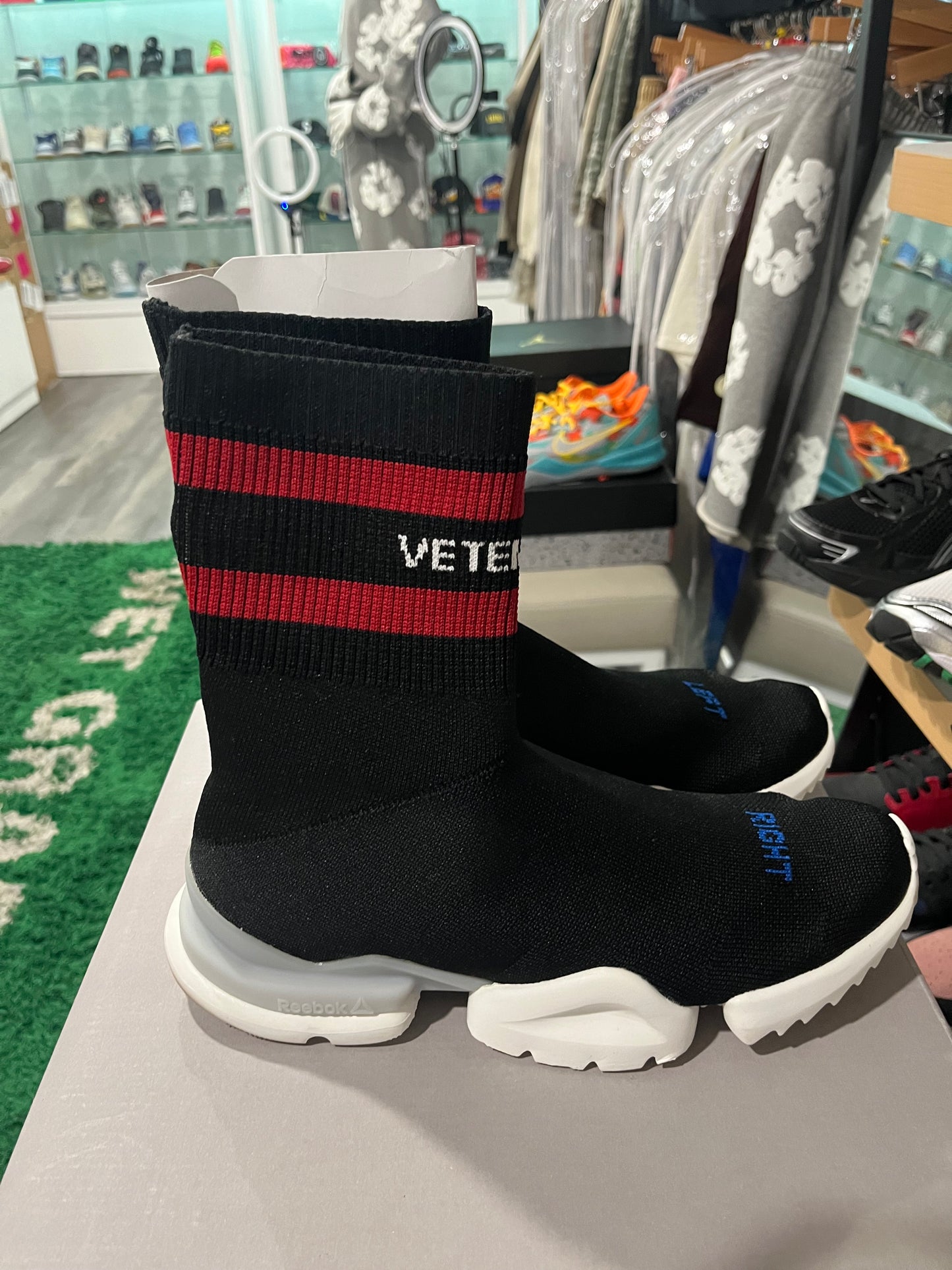 Vetements x Sock Pump High Top Black CN3307 USED SIZE  8.5 OG ALL