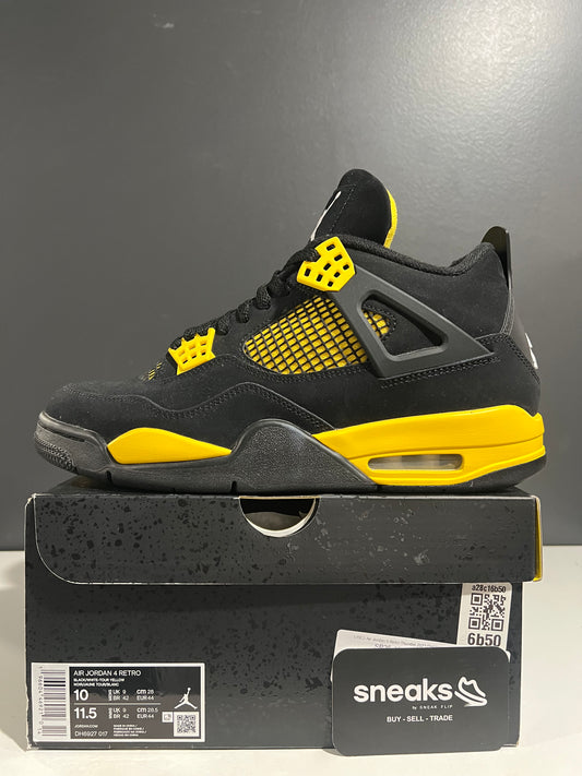 USED Air Jordan 4 Retro Thunder 2023 DH6927-017 SIZE 10M OG ALL SP25-121