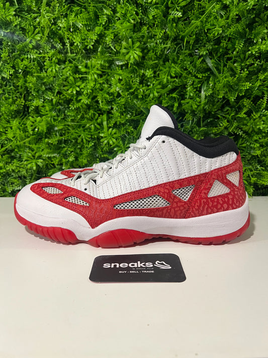 Jordan 11 Retro Low IE White Gym Red - Used