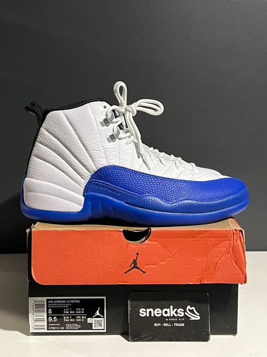 NEW SIZE 8M Jordan 12 Retro Blueberry - New (DAMAGED BOX LID)