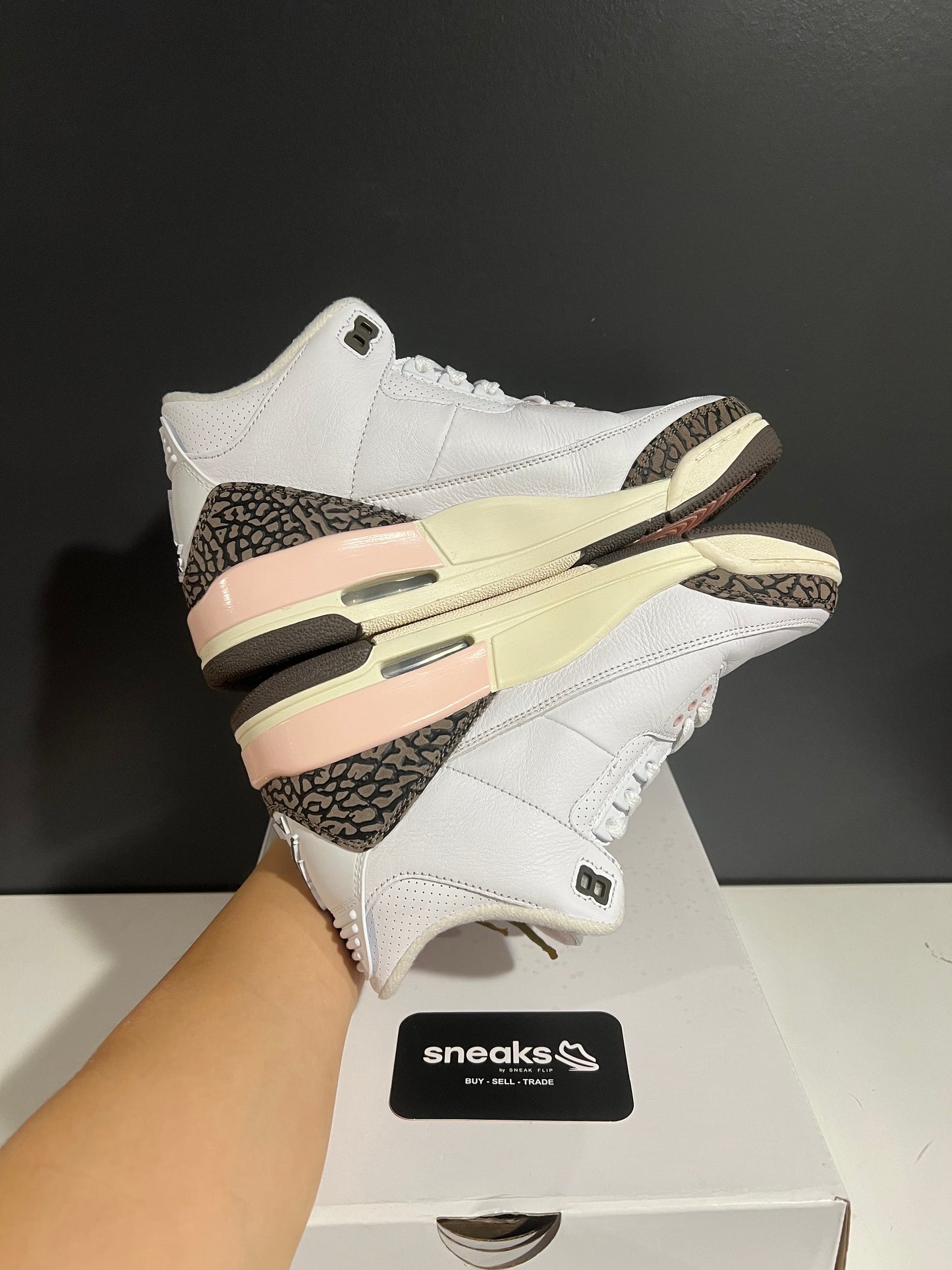 USED Wmns Air Jordan 3 Retro Neapolitan CK9246-102 SIZE 6.5Y OG ALL