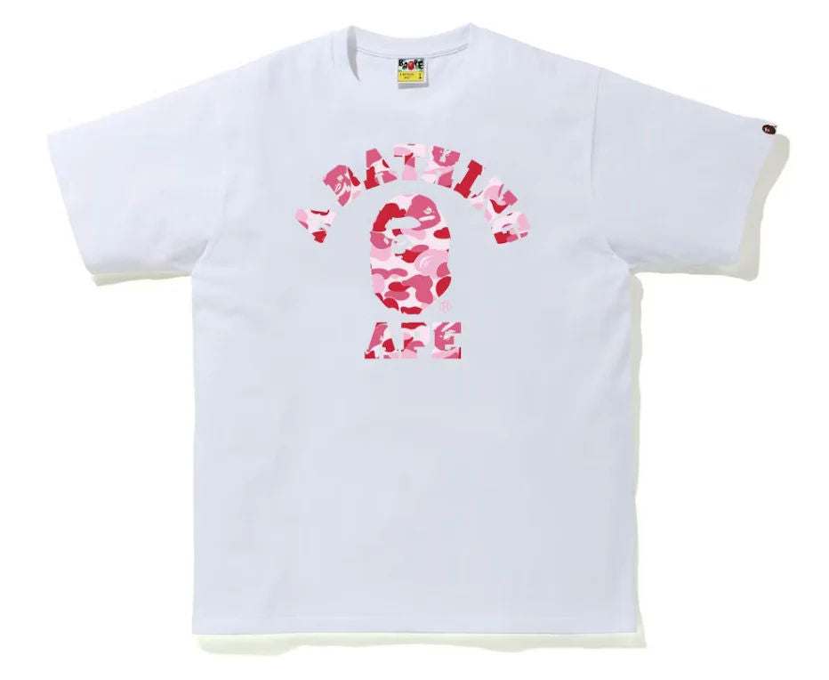 BAPE ABC Camo College Tee (SS21) White/Pink