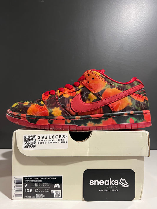 USED The Wizard of Oz x Dunk Low SB Poppy Field FZ1291-600 SIZE 9M OG ALL AG25-184