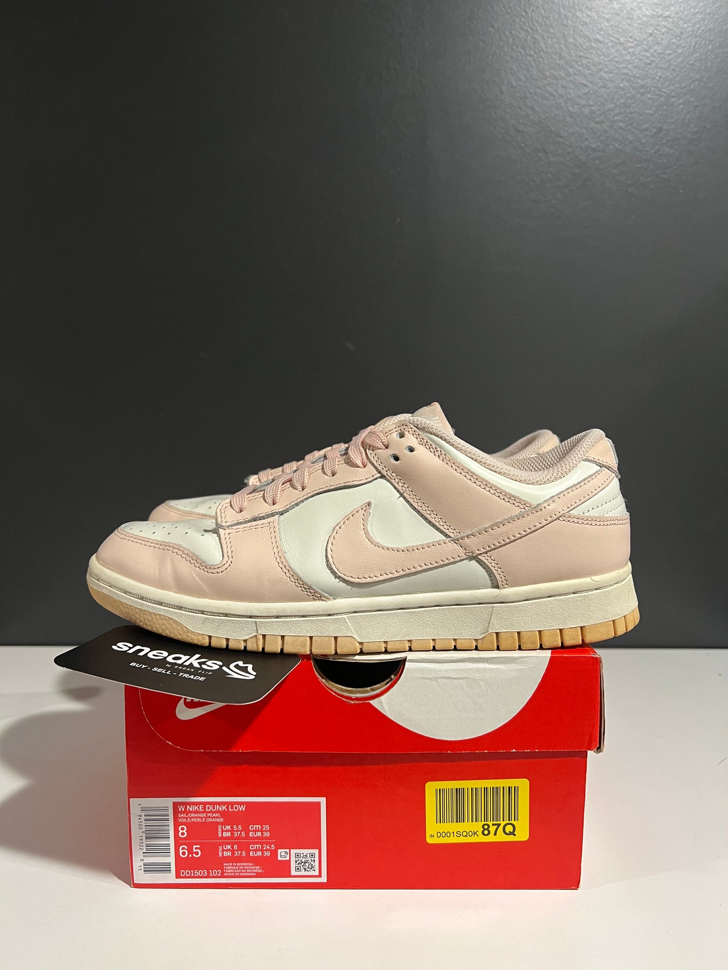 USED Wmns Dunk Low Orange Pearl DD1503-102 SIZE 6.5M OG ALL AG25-243