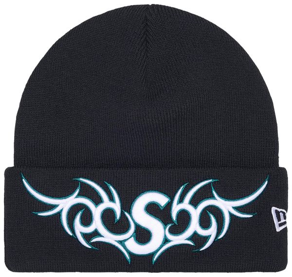 Supreme New Era Tribal S Logo Beanie Navy