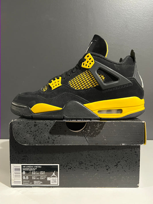 USED Air Jordan 4 Retro Thunder 2023 DH6927-017 SIZE 8M OG ALL