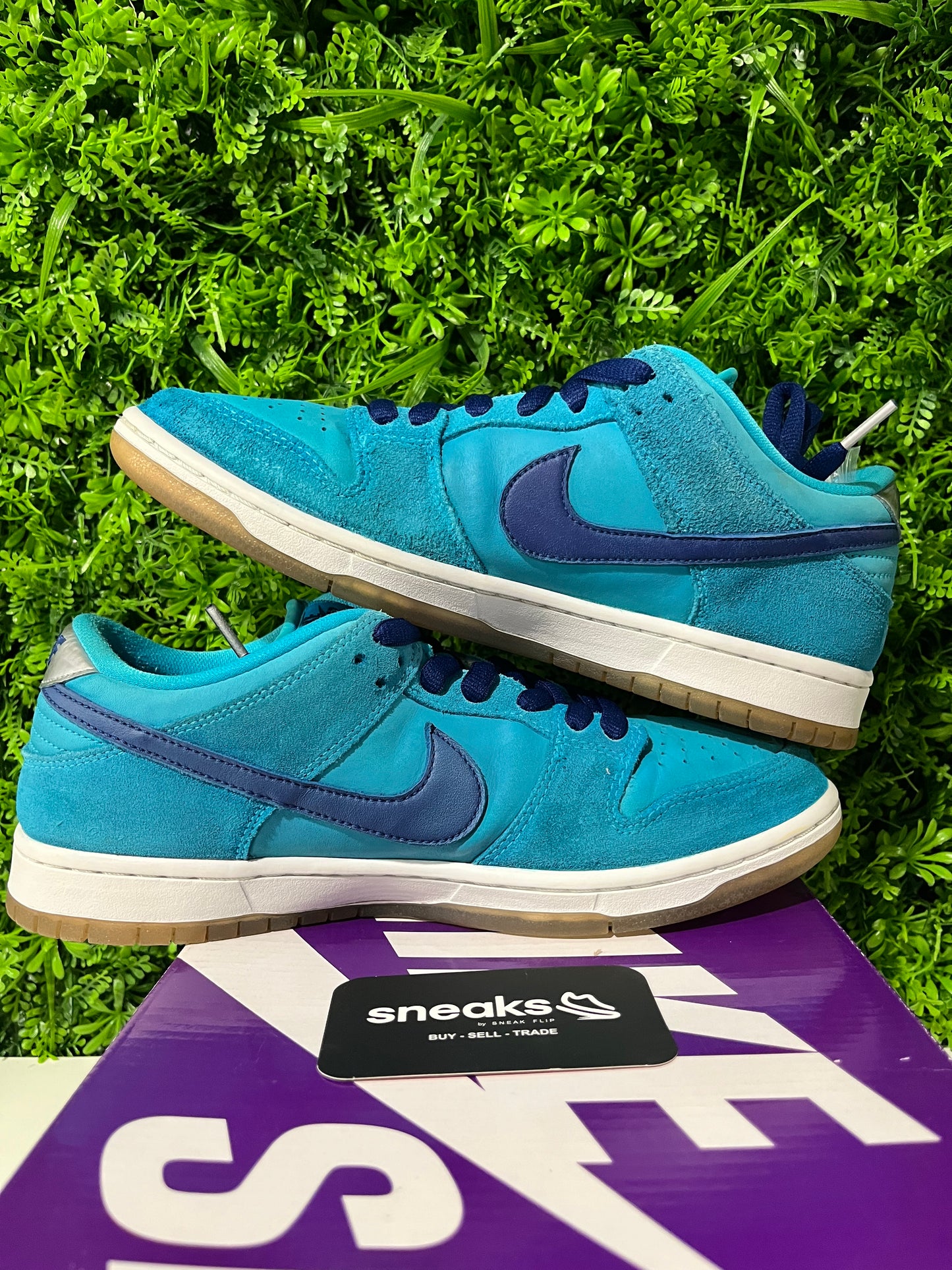USED Dunk Low SB Blue Fury BQ6817-400 SIZE 8.5M OG ALL