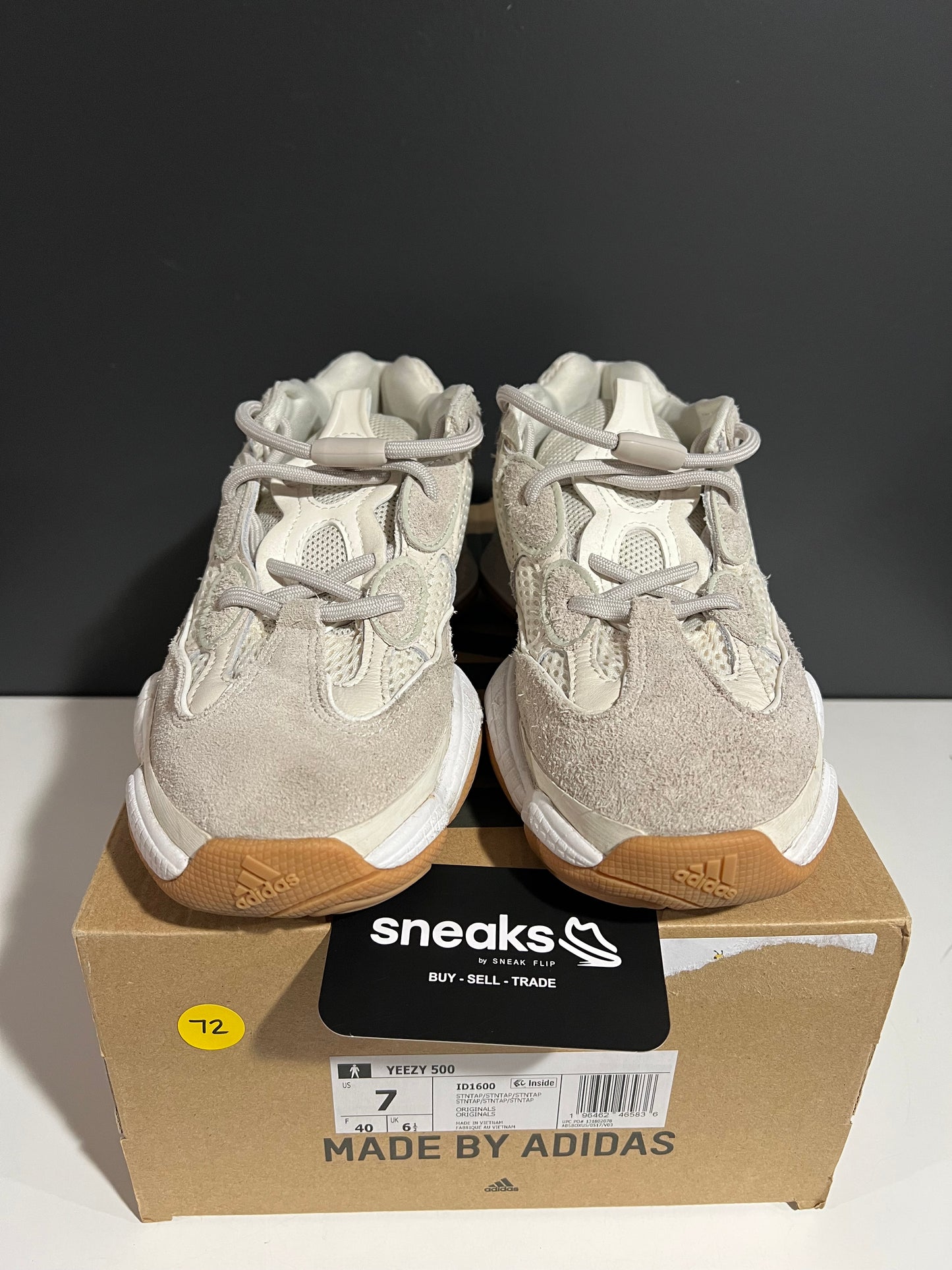 USED Yeezy 500 Stone Taupe ID1600 SIZE 7M OG ALL AG25-80