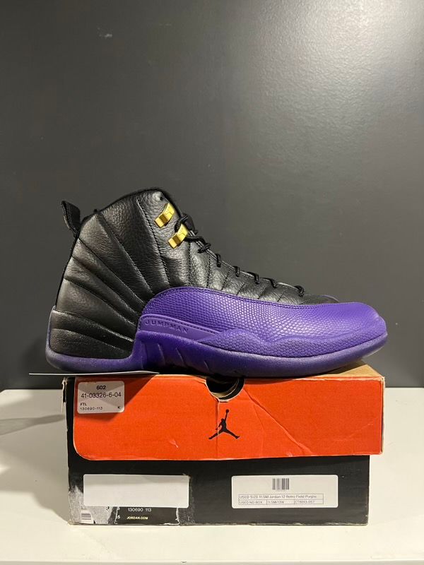 USED SIZE 11.5M Jordan 12 Retro Field Purple - USED NO BOX