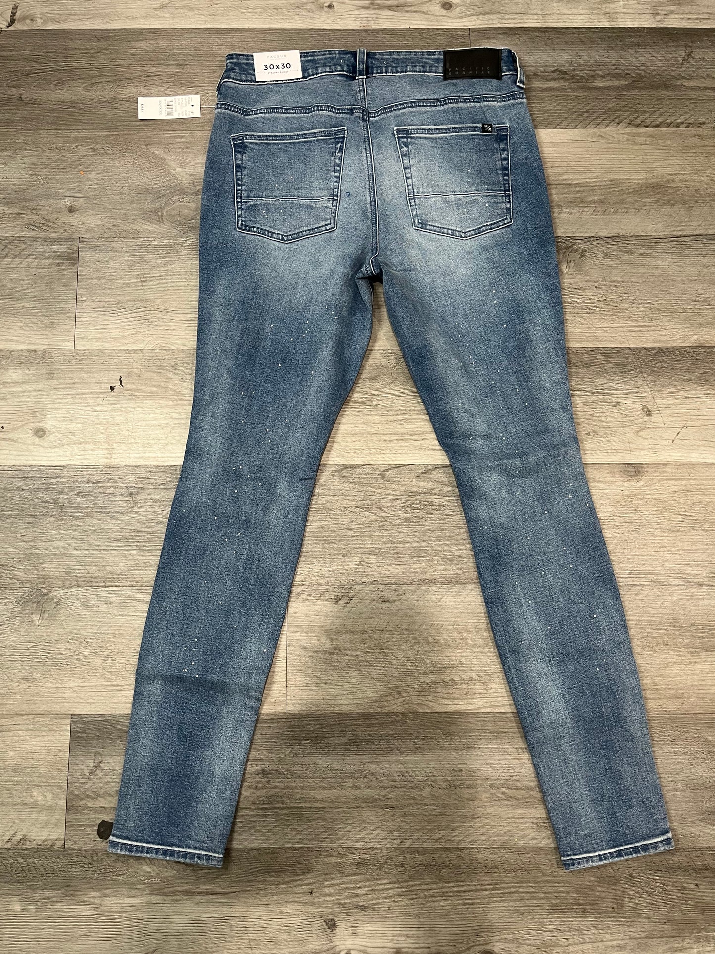 PACSUN Stacked Skinny Jeans Dark Denim Color