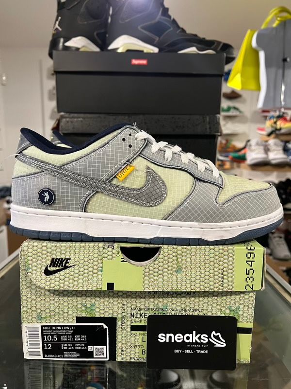 USED SIZE 10.5M Nike Dunk Low Union Passport Pack Pistachio - Used