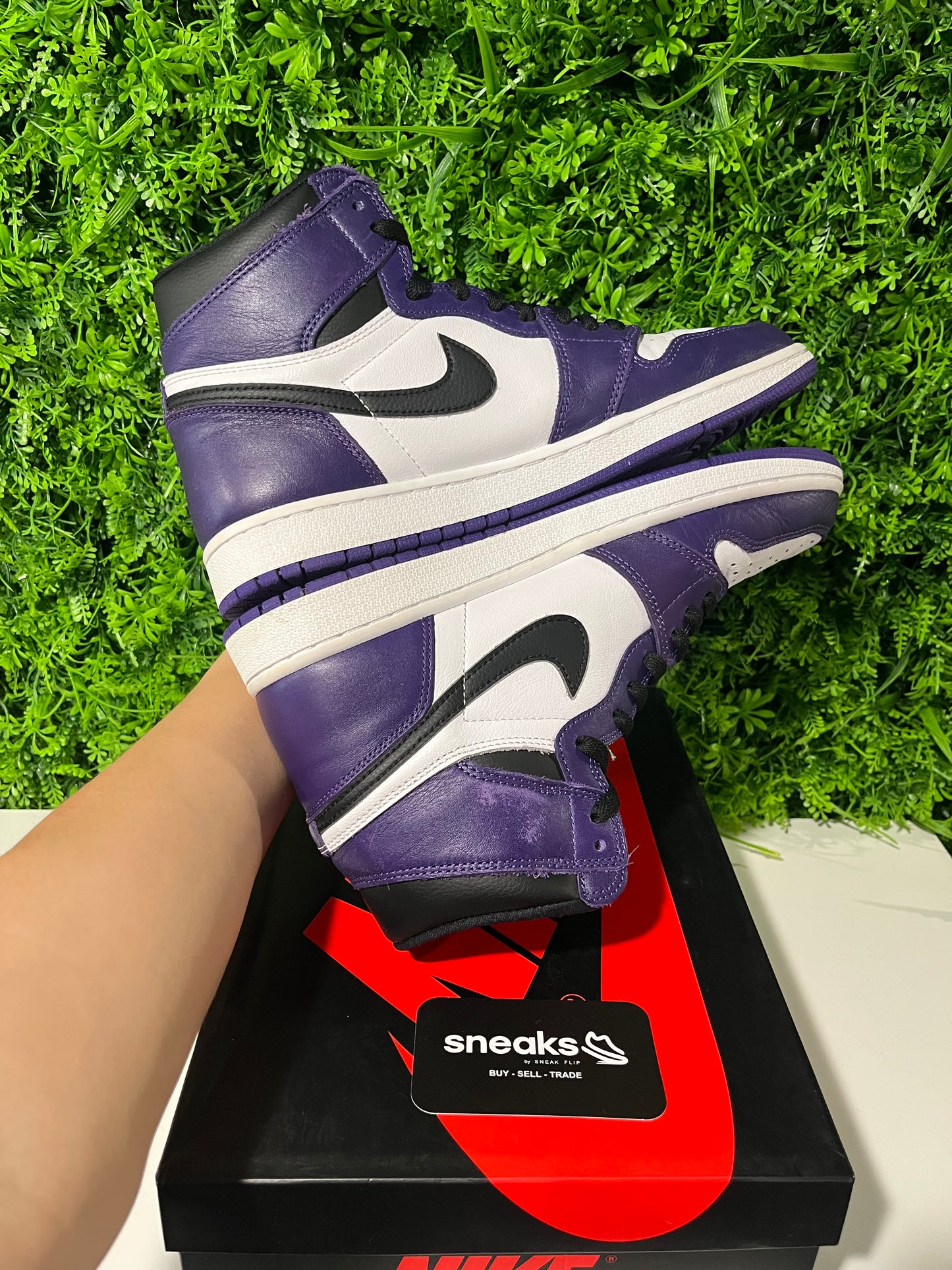 USED Air Jordan 1 Retro High OG Court Purple 2.0 555088-500 SIZE 9.5M OG ALL #1