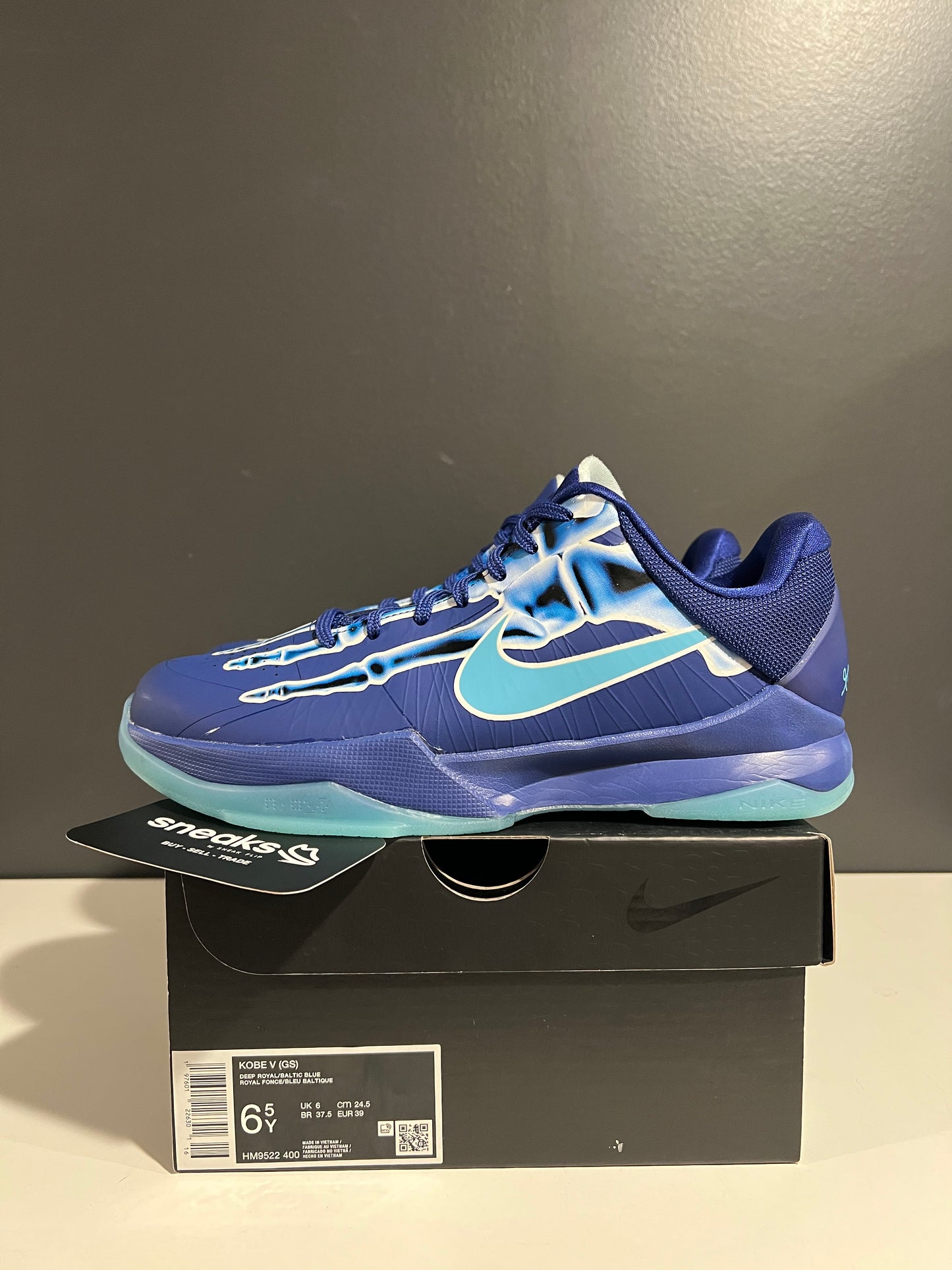 USED Zoom Kobe 5 GS X-Ray HM9522-400 SIZE 6.5Y OG ALL AG25-356