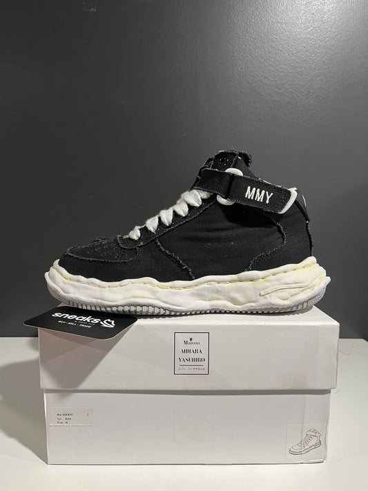 Maison Mihara Yasuhiro Wayne OG Sole Washed Canvas High Black - Used