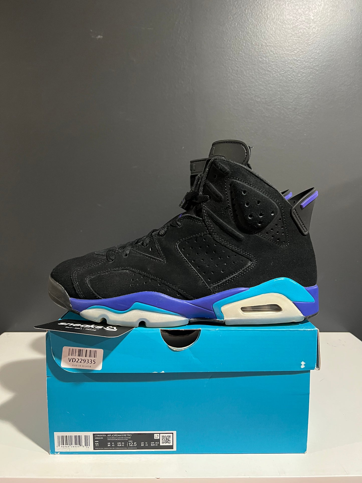 USED Air Jordan 6 Retro Aqua CT8529-004 SIZE 11M OG ALL JN25-195