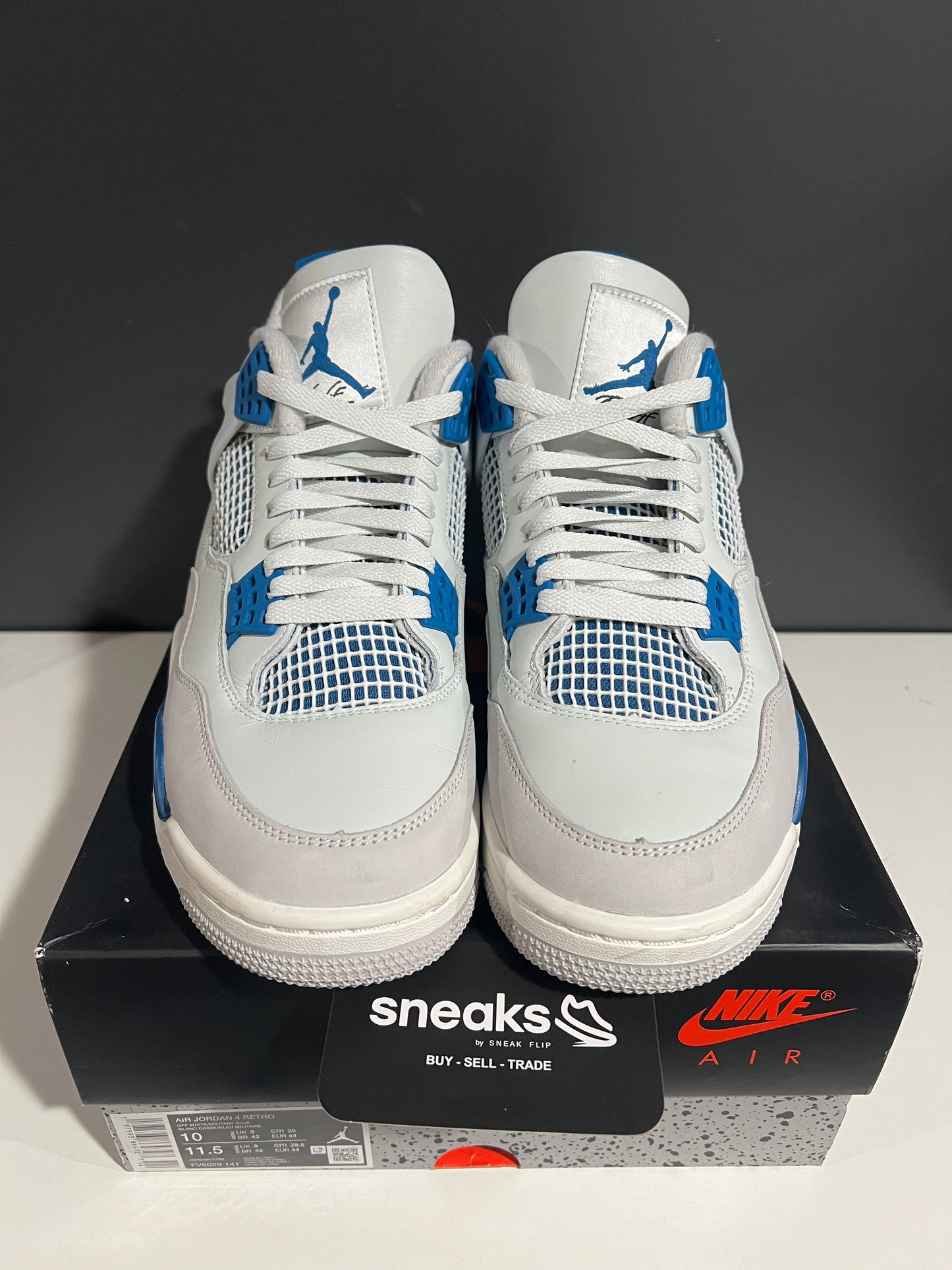 USED Air Jordan 4 Retro Military Blue (Industrial Blue) FV5029-141 SIZE 10M OG ALL JY25-283