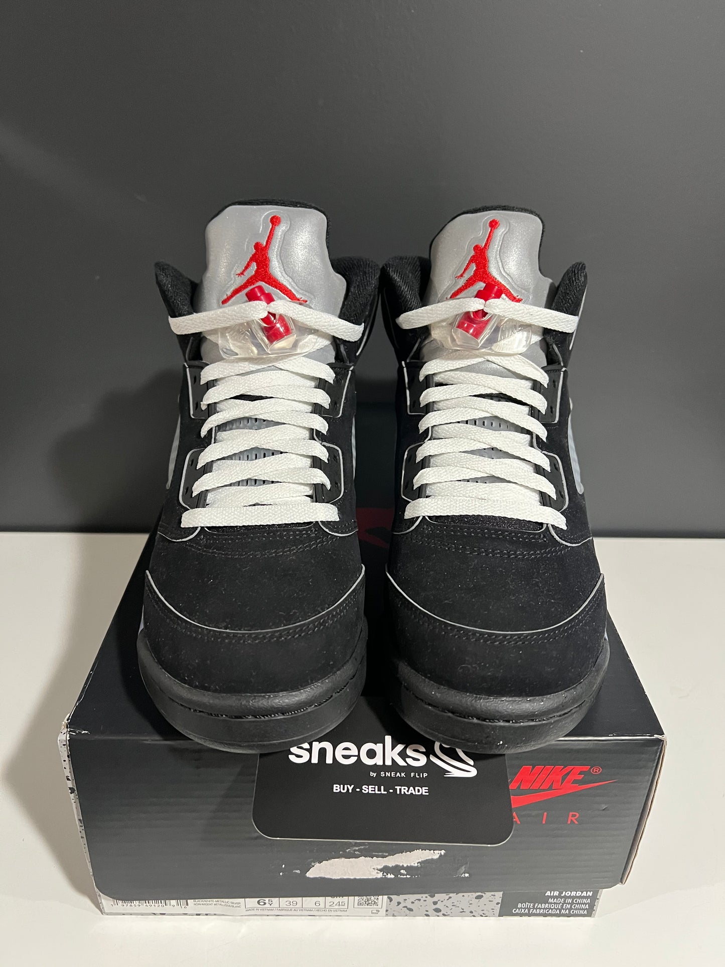 USED Air Jordan 5 Retro OG GS Black Metallic Reimagined HF3976-001 SIZE 6.5Y OG ALL JY25-213