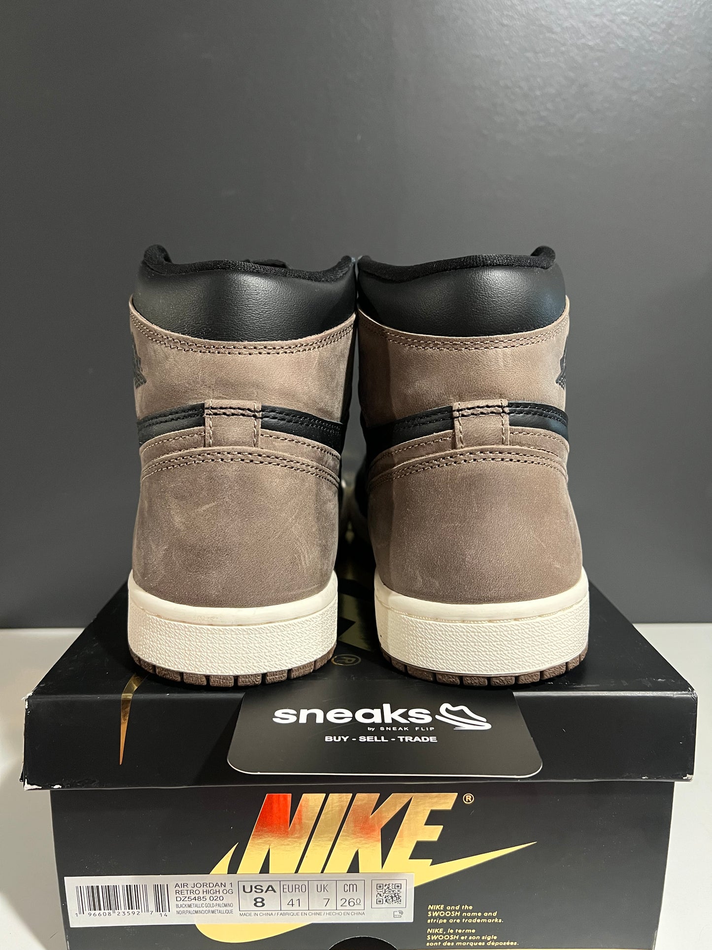 USED Air Jordan 1 Retro High OG Palomino DZ5485-020 SIZE 8M OG ALL JY25-255