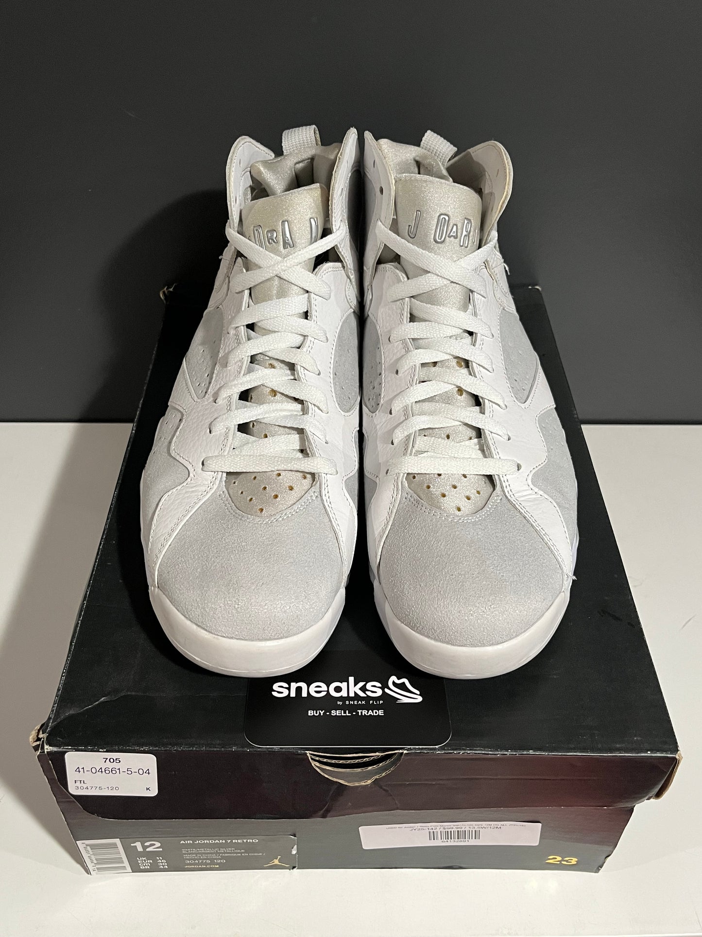 USED Air Jordan 7 Retro Pure Money 304775-120 SIZE 12M OG ALL JY25-142
