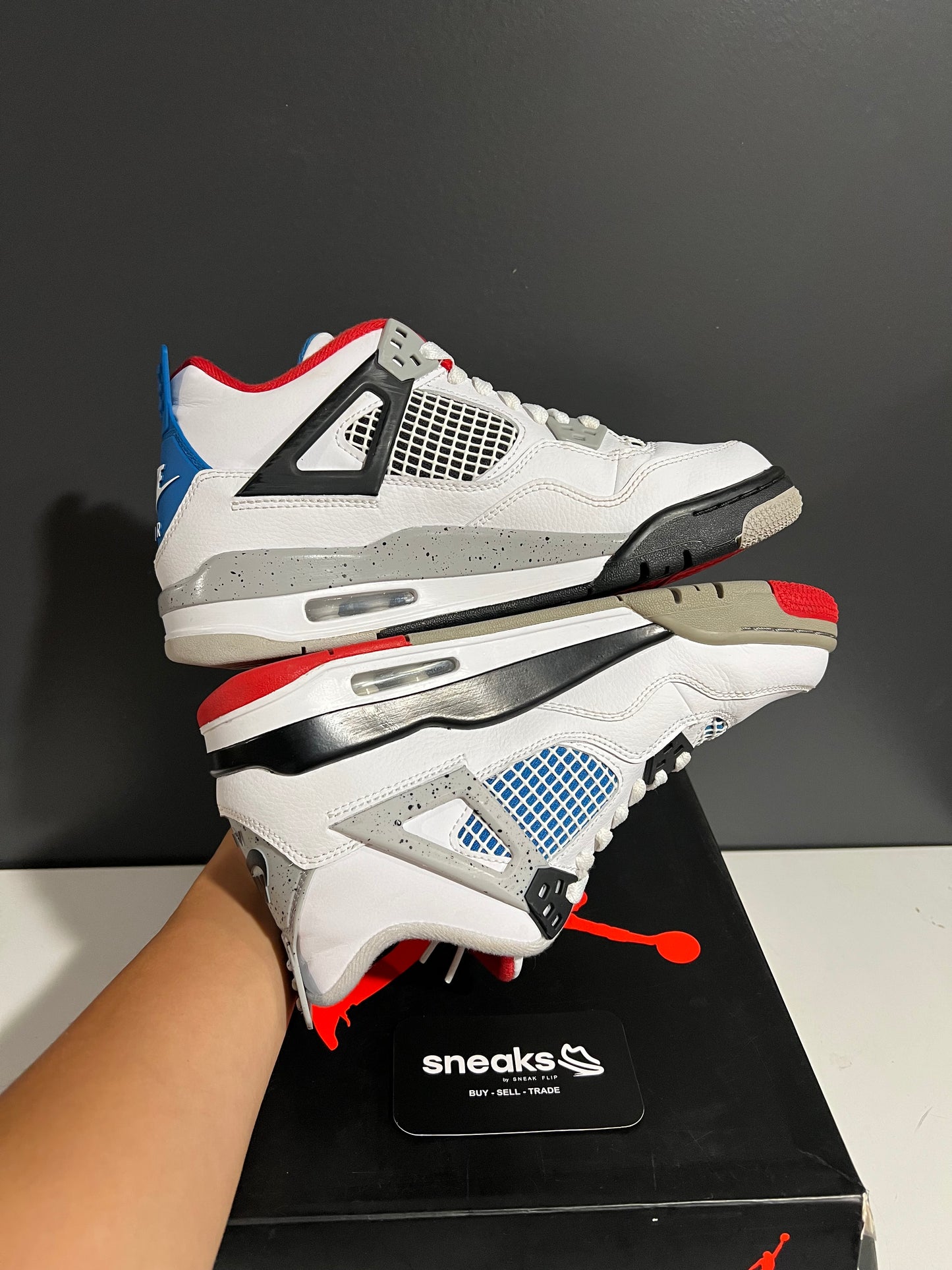 USED Air Jordan 4 Retro SE GS What The 4 408452-146 SIZE 6.5Y OG ALL AG25-353