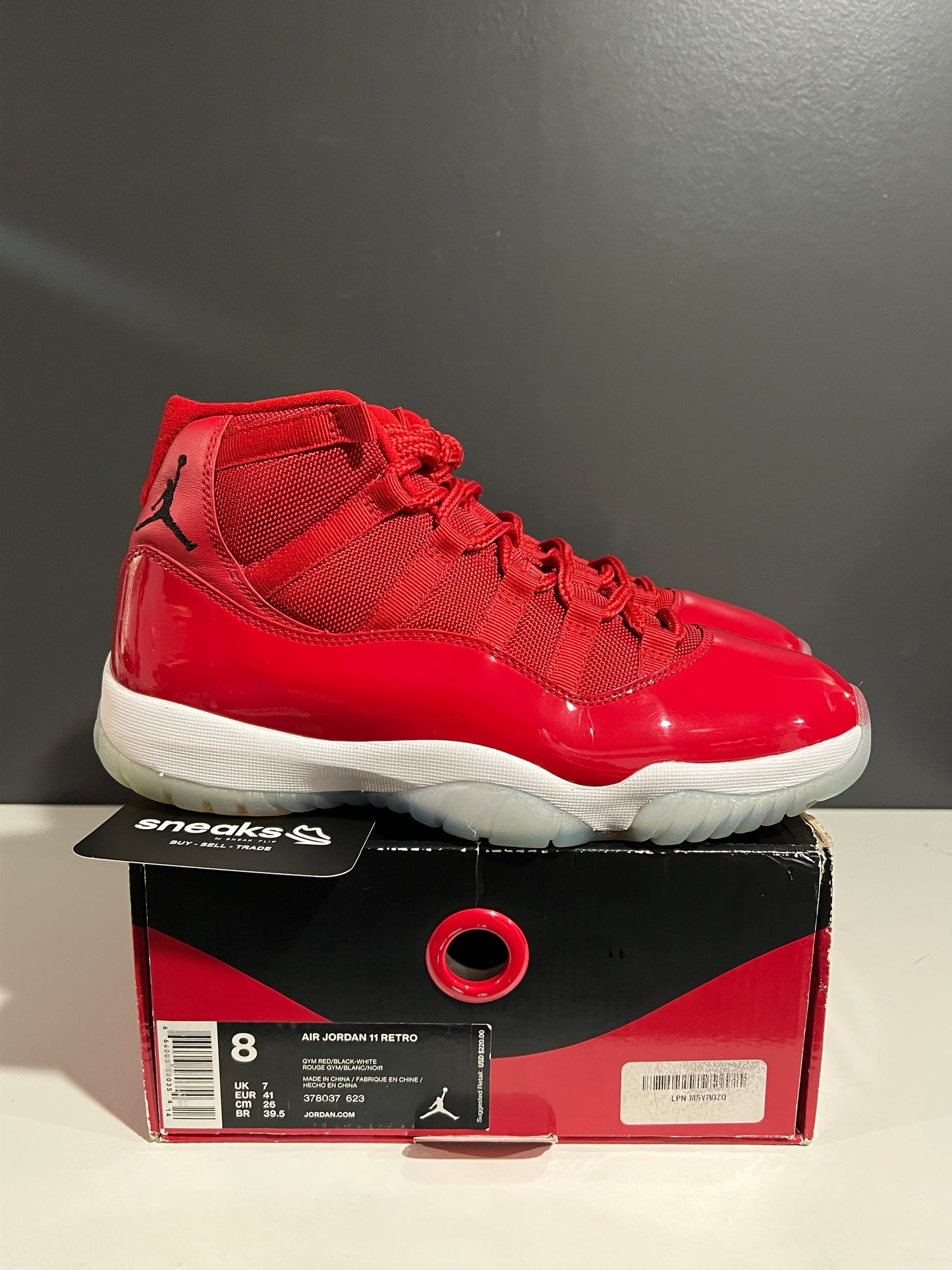 USED Air Jordan 11 Retro Win Like '96 378037-623 SIZE 8M OG ALL AG25-228