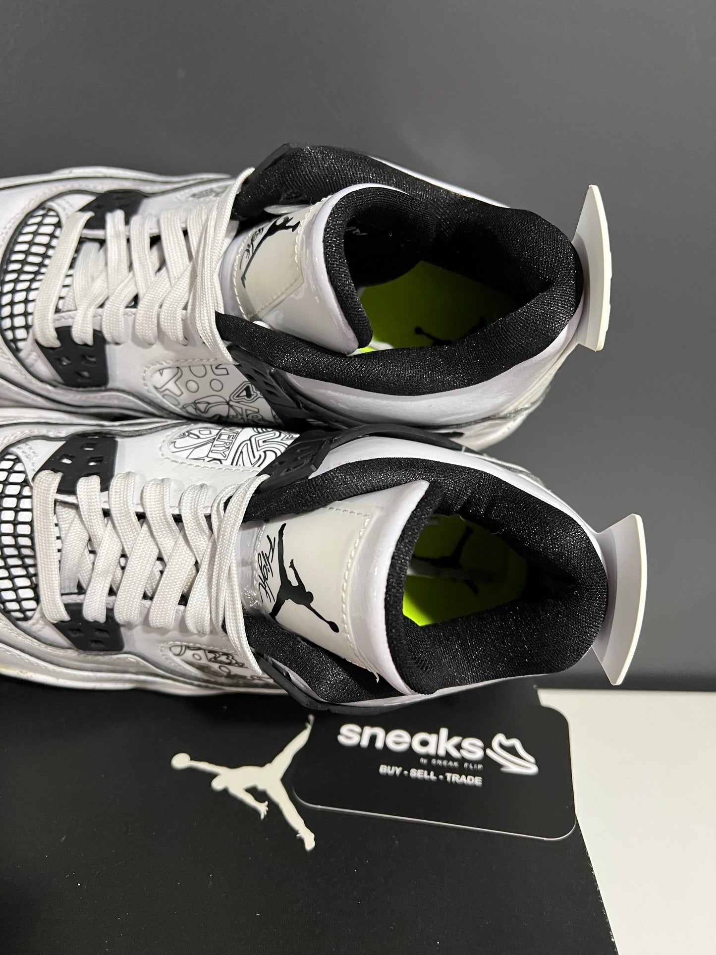 USED Air Jordan 4 Retro GS DIY DC4101-100 SIZE 5Y OG ALL JN25-148