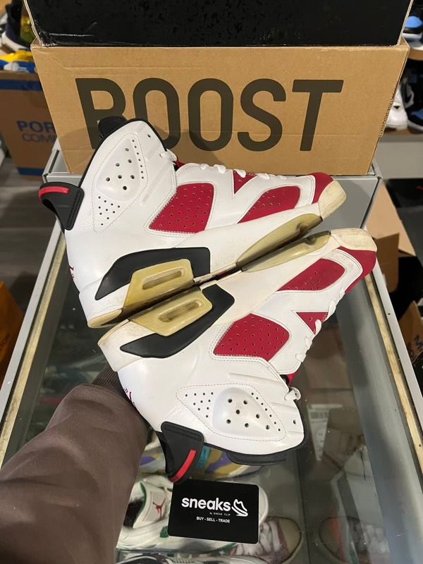 USED SIZE 9.5M Jordan 6 Retro Carmine (2014) - USED NO BOX