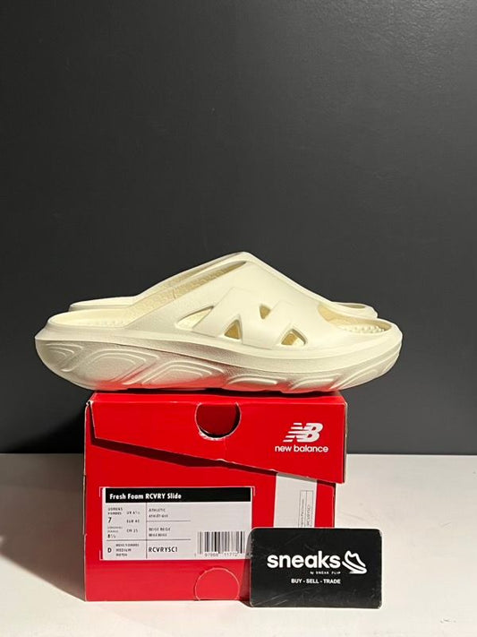 NEW SIZE 7M New Balance Fresh Foam RCVRY Slide Angora Parchment