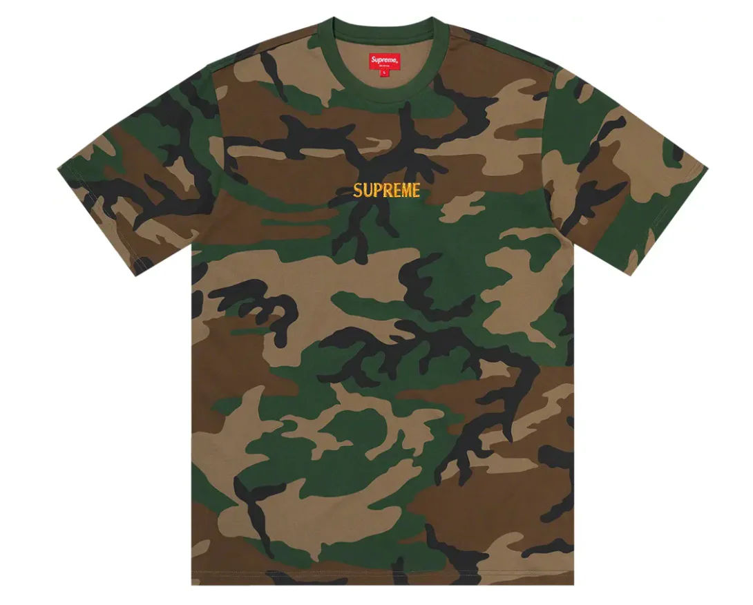 Supreme Bullion Logo S/S Top Woodland Camo