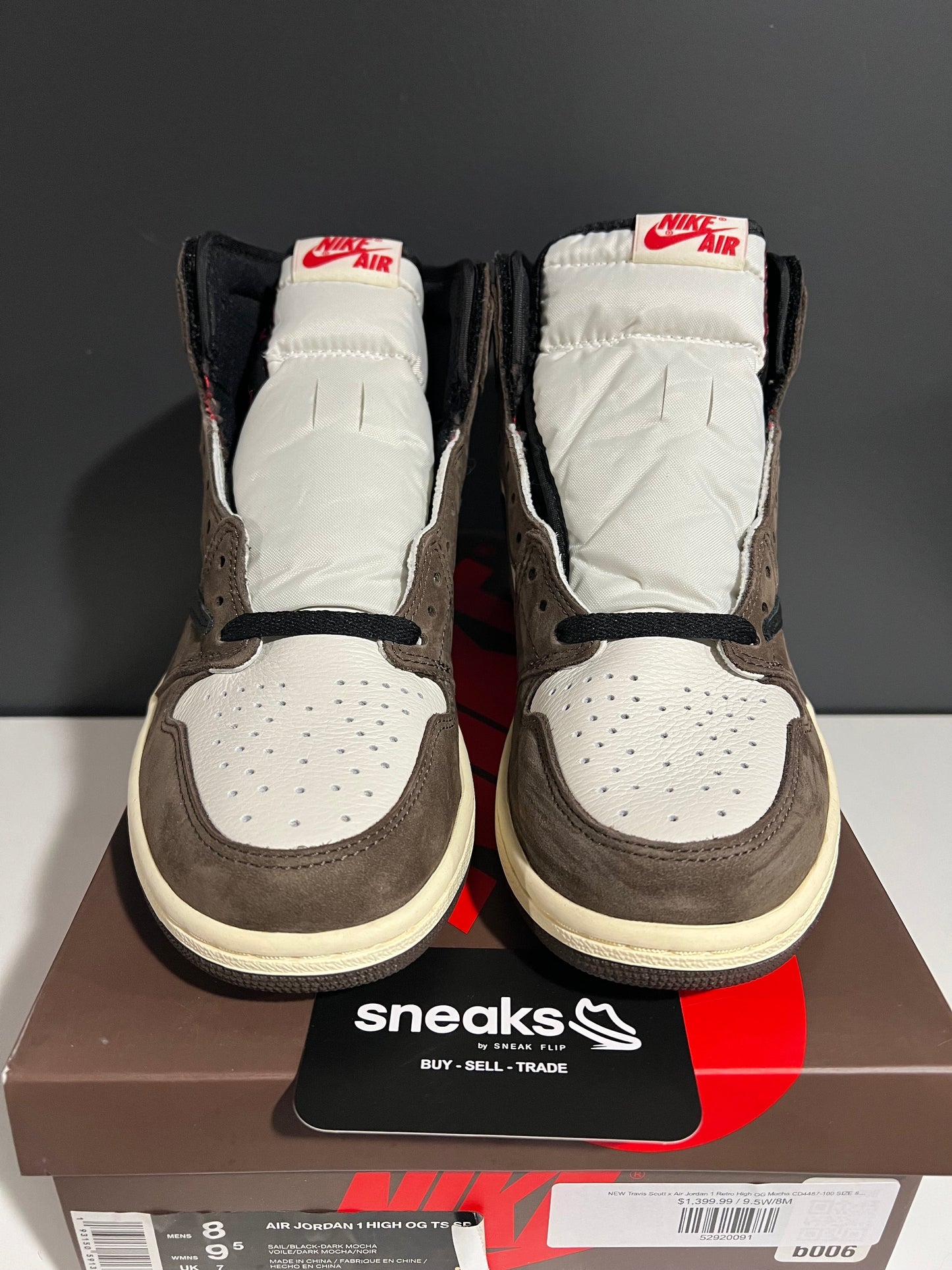Jordan 1 Retro High OG SP Travis Scott Mocha (Sample)