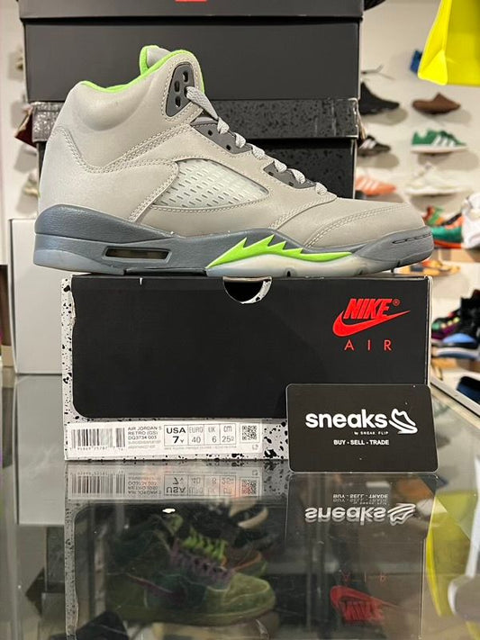 USED SIZE 7Y Jordan 5 Retro Green Bean (2022) (GS) - Used