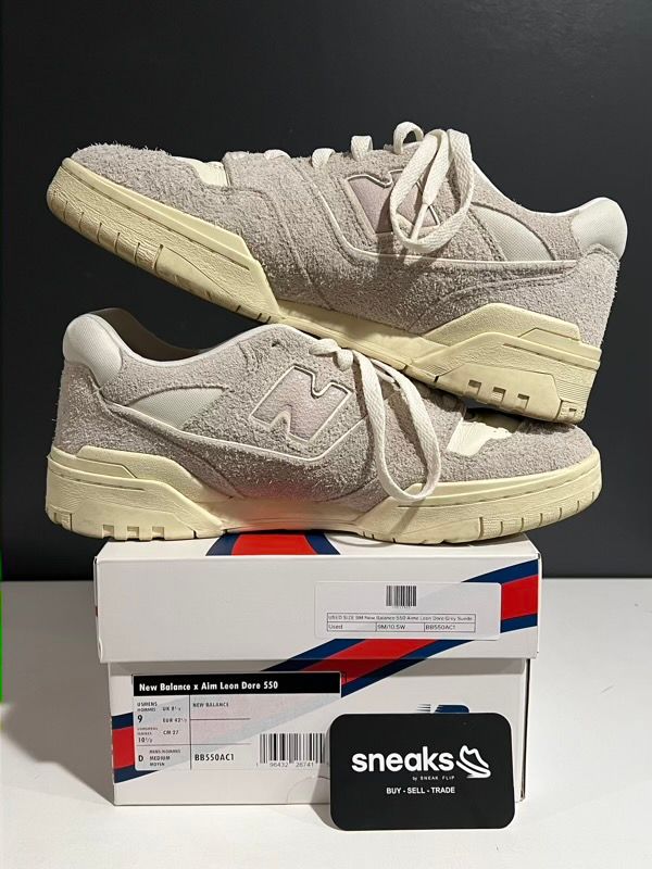 USED SIZE 9M New Balance 550 Aime Leon Dore Grey Suede - Used