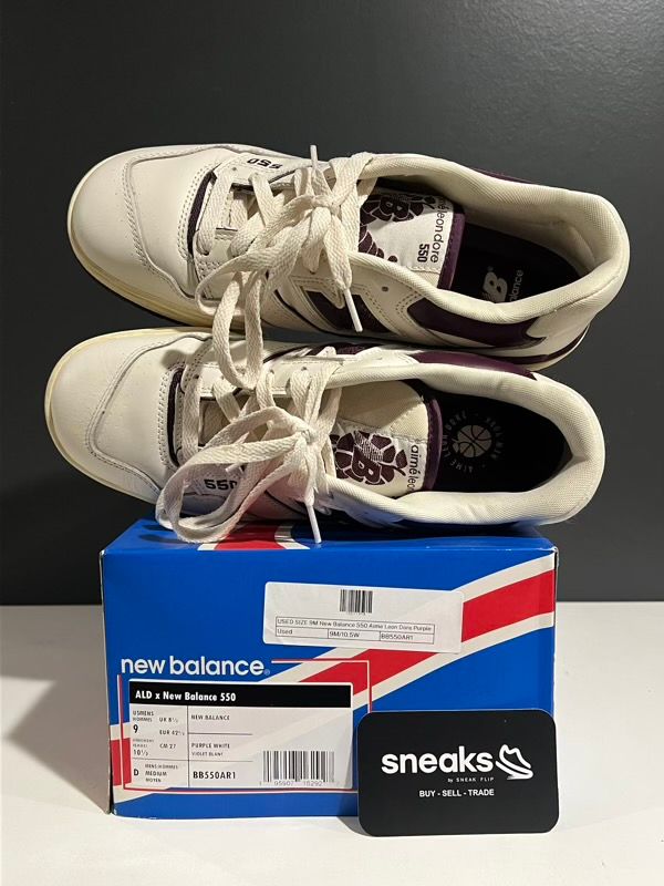 USED SIZE 9M New Balance 550 Aime Leon Dore Purple - Used