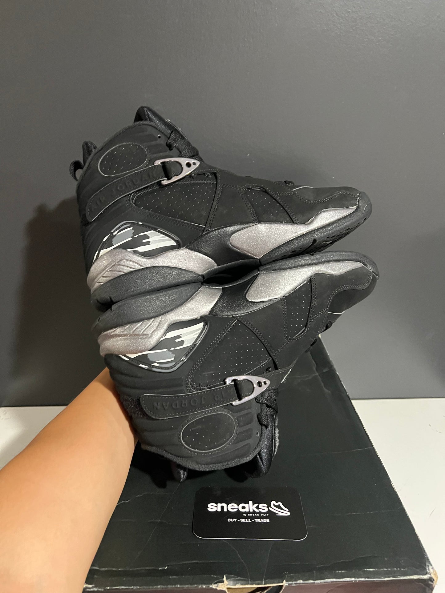 USED Air Jordan 8 Retro Chrome 2015 305381-003 SIZE 9M OG ALL JY25-134