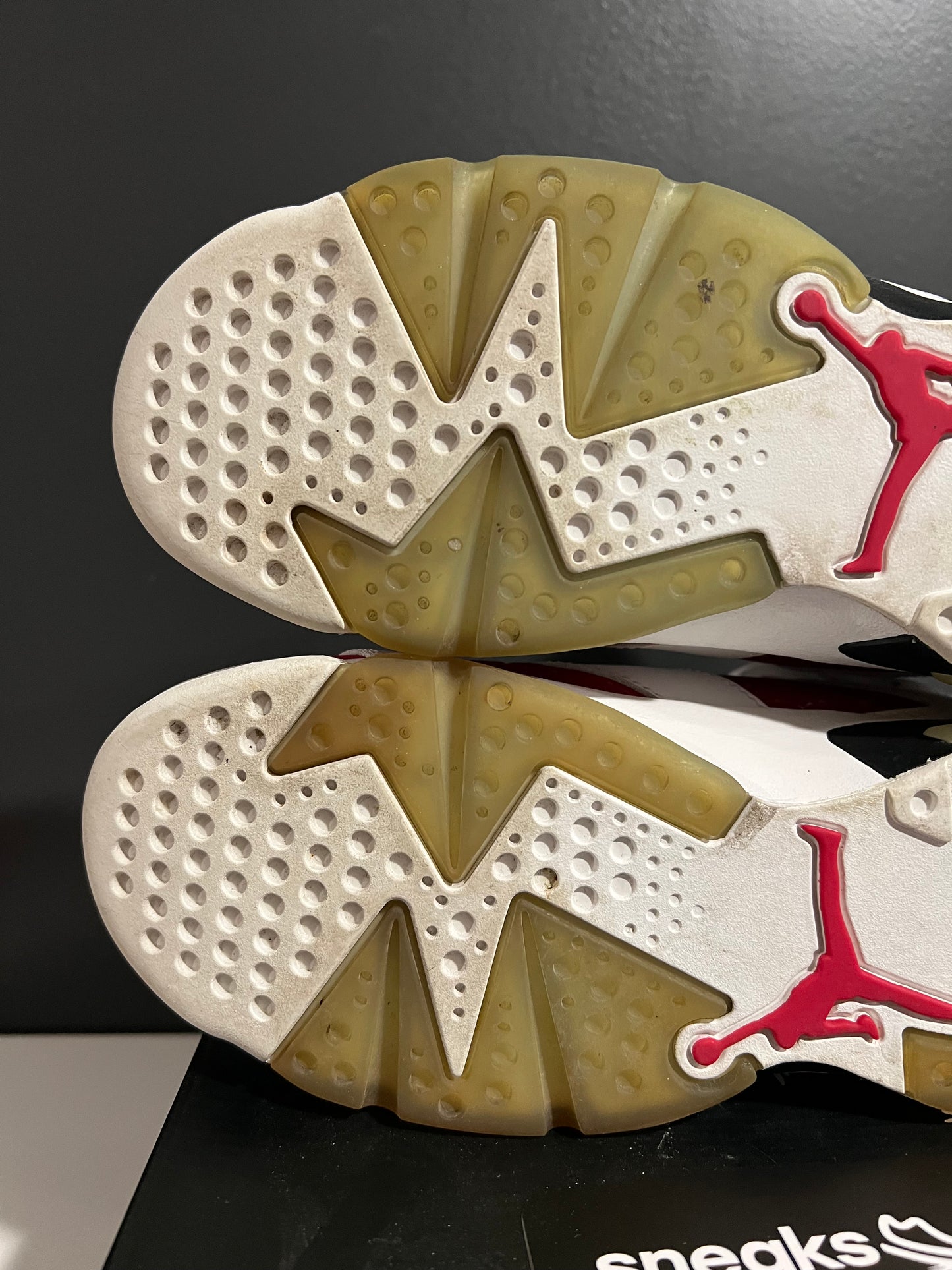 USED Air Jordan 6 Retro BG Carmine 384665-160 SIZE 7Y OG ALL AG25-73