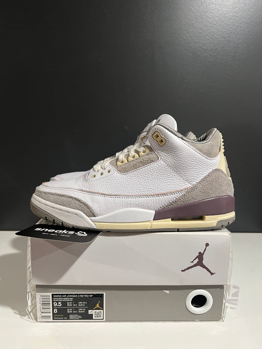 USED Air Jordan 3 Retro WMNS A Ma Maniére DH3434-110 SIZE 8M OG ALL AG25-89