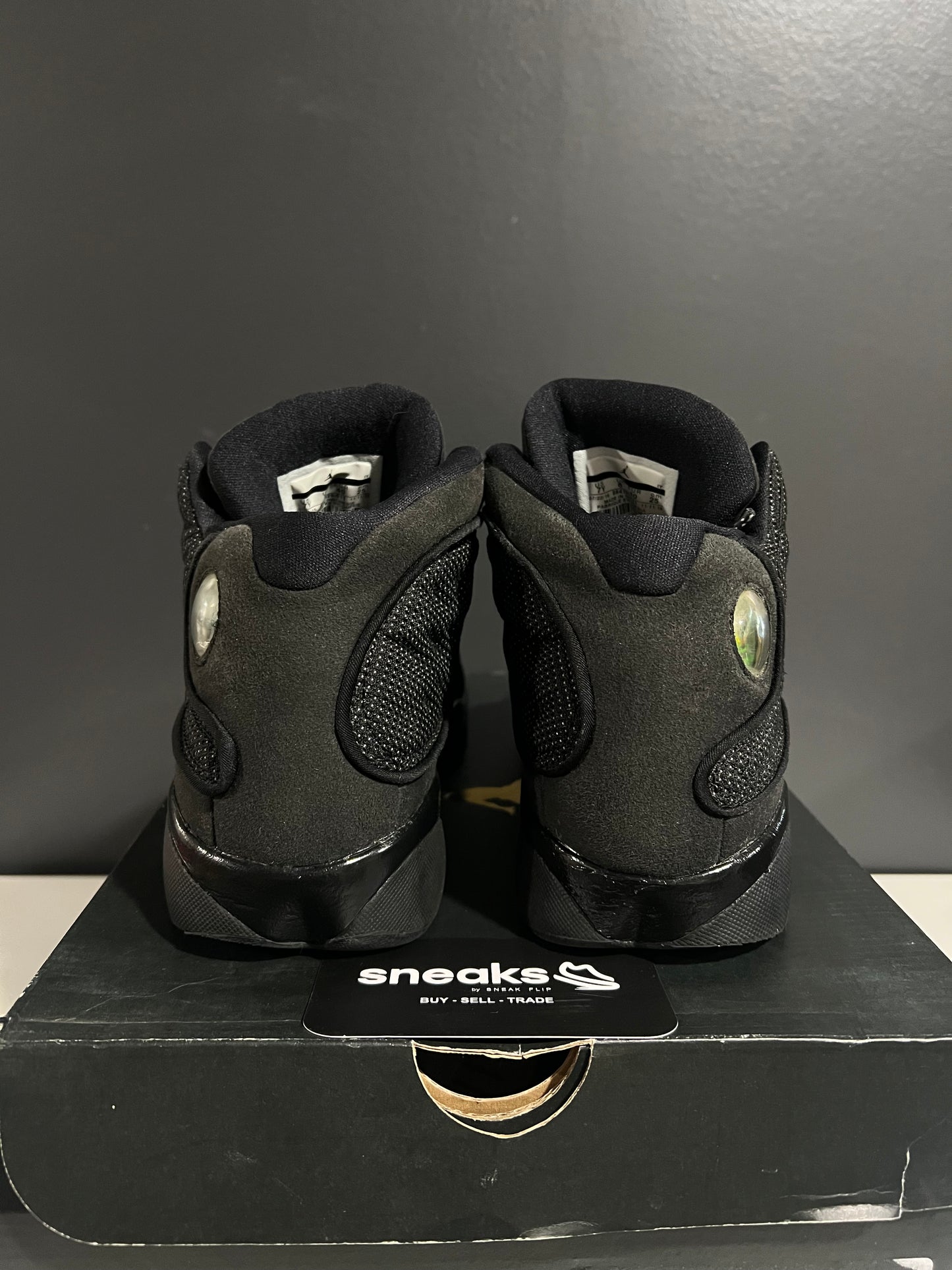 USED Air Jordan 13 Retro BG Black Cat 884129-011 SIZE 7Y OG ALL JN25-128