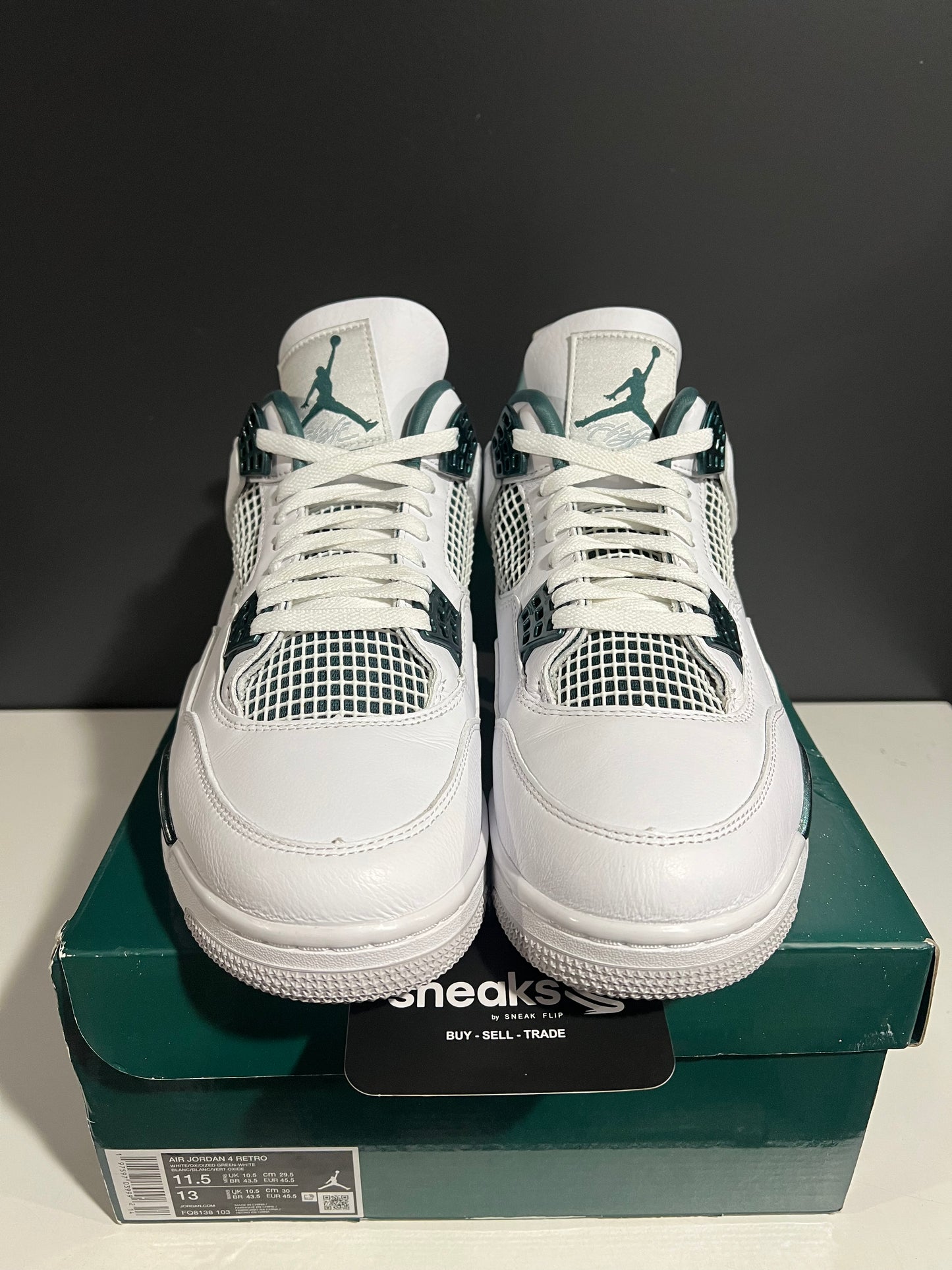 USED Air Jordan 4 Retro Oxidized Green FQ8138-103 SIZE 11.5M OG ALL AG25-207