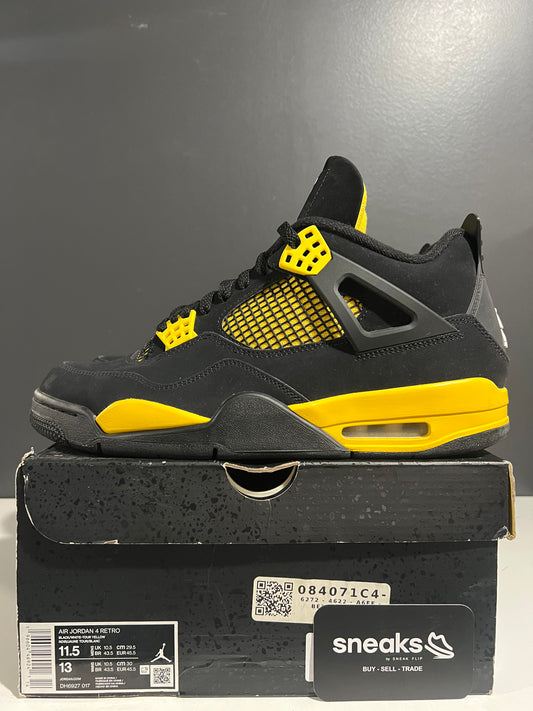 USED Air Jordan 4 Retro Thunder 2023 DH6927-017 SIZE 11.5M OG ALL SP25-097