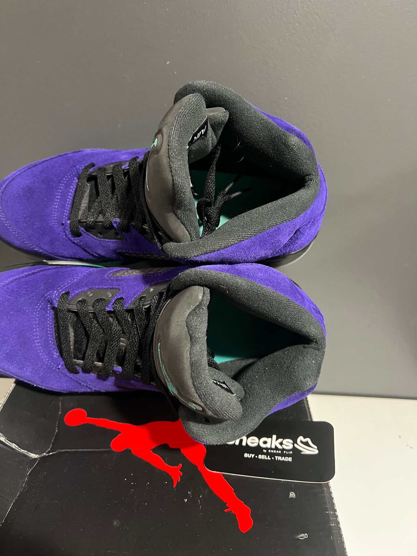 USED Air Jordan 5 Retro Alternate Grape 136027-500 SIZE 9.5M DMG BOX AG25-210