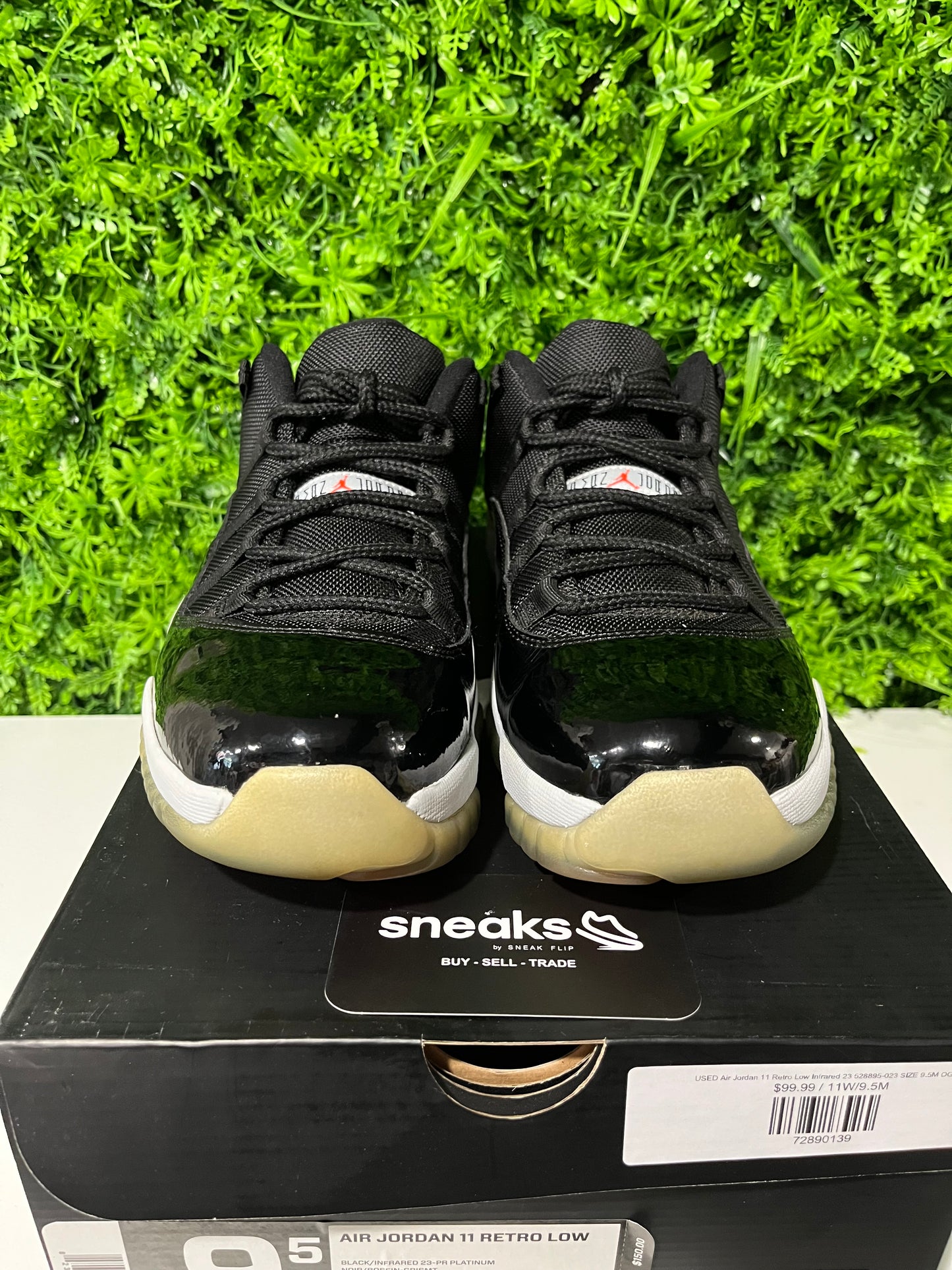 USED Air Jordan 11 Retro Low Infrared 23 528895-023 SIZE 9.5M OG ALL
