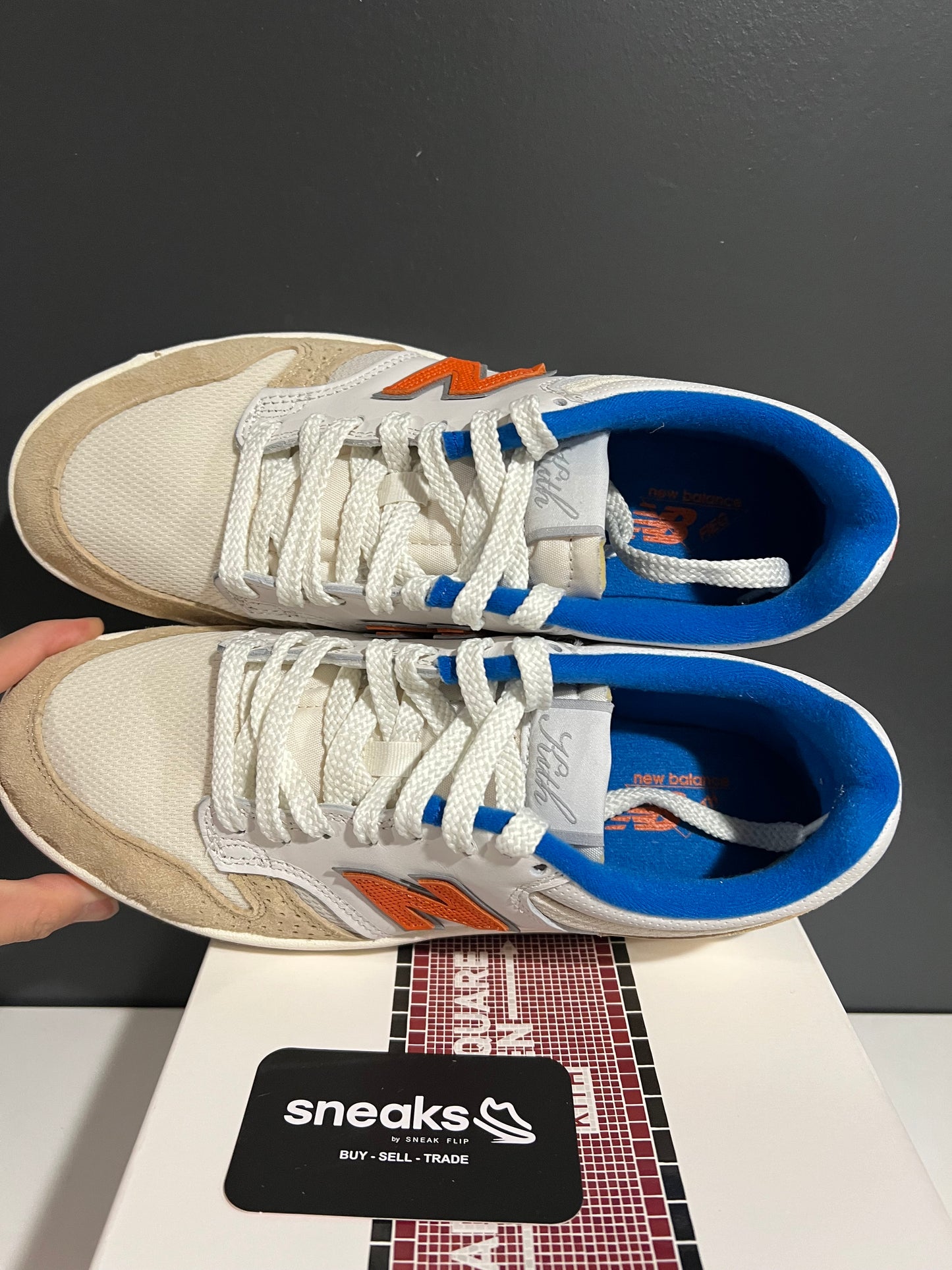USED Kith x Madison Square Garden x Numeric 480 New York Knicks Tan NM480NYC SIZE 8.5M OG ALL