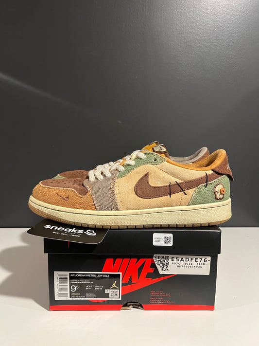 USED Zion Williamson x Air Jordan 1 Retro Low OG Voodoo DZ7292-200 SIZE 9.5M OG ALL AG25-313