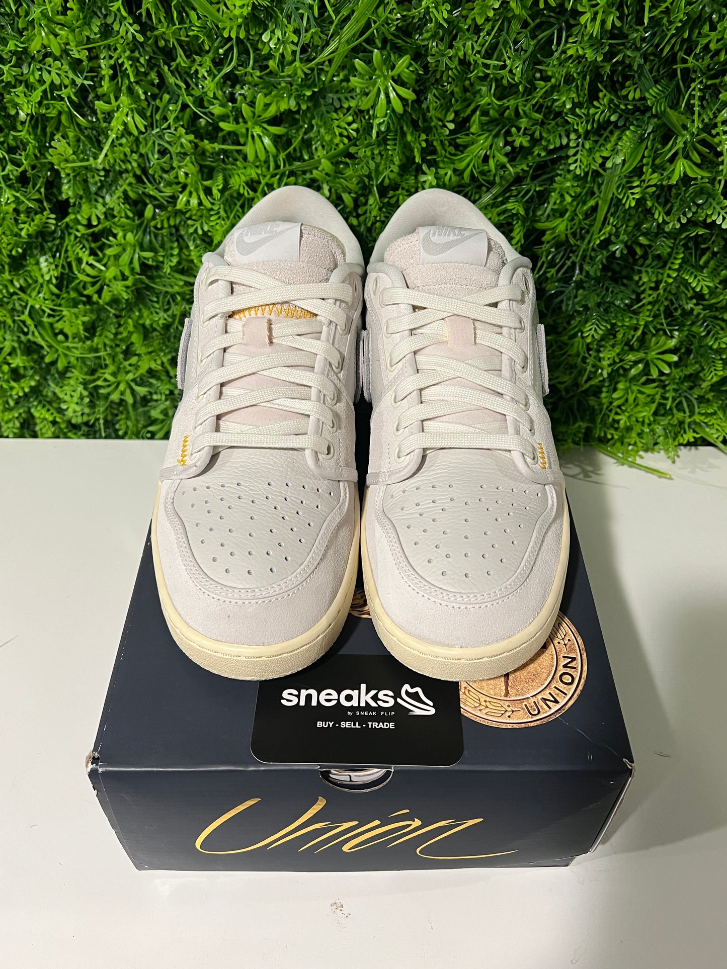 USED Union LA x Air Jordan 1 KO Low Sail Muslin DZ4864-100 SIZE 10M OG ALL