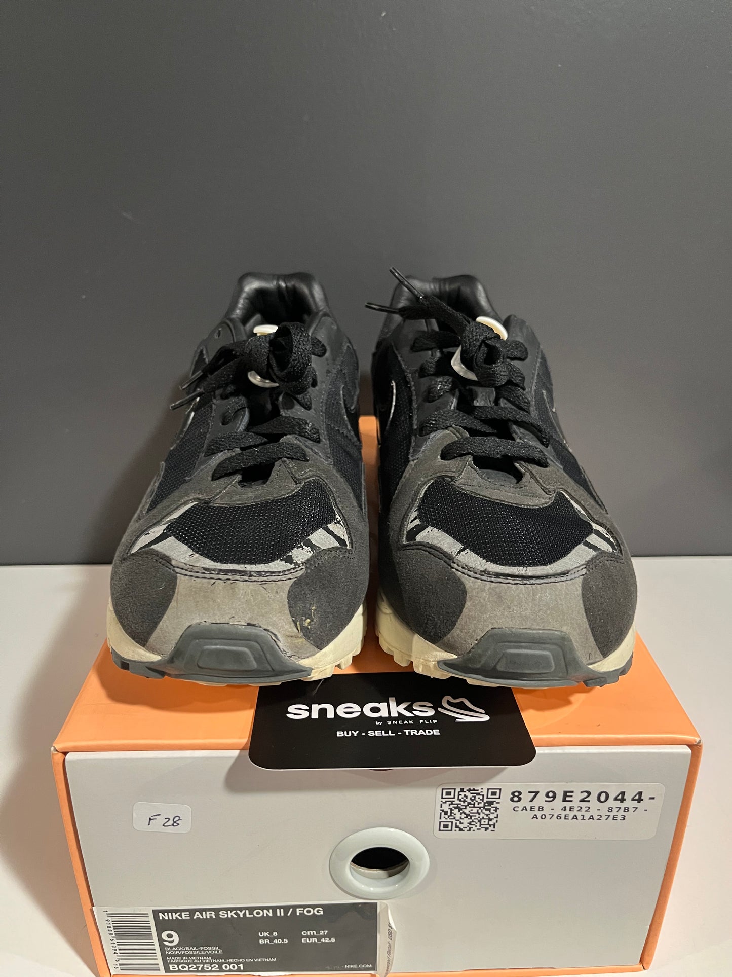 USED Fear Of God x Air Skylon 2 Black BQ2752-001 SIZE 9M OG ALL JN25-114
