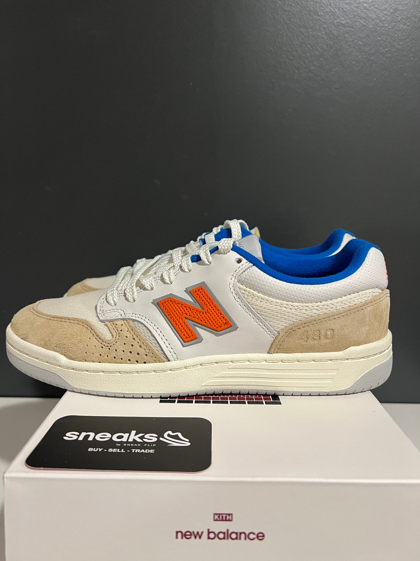 USED Kith x Madison Square Garden x Numeric 480 New York Knicks Tan NM480NYC SIZE 8.5M OG ALL