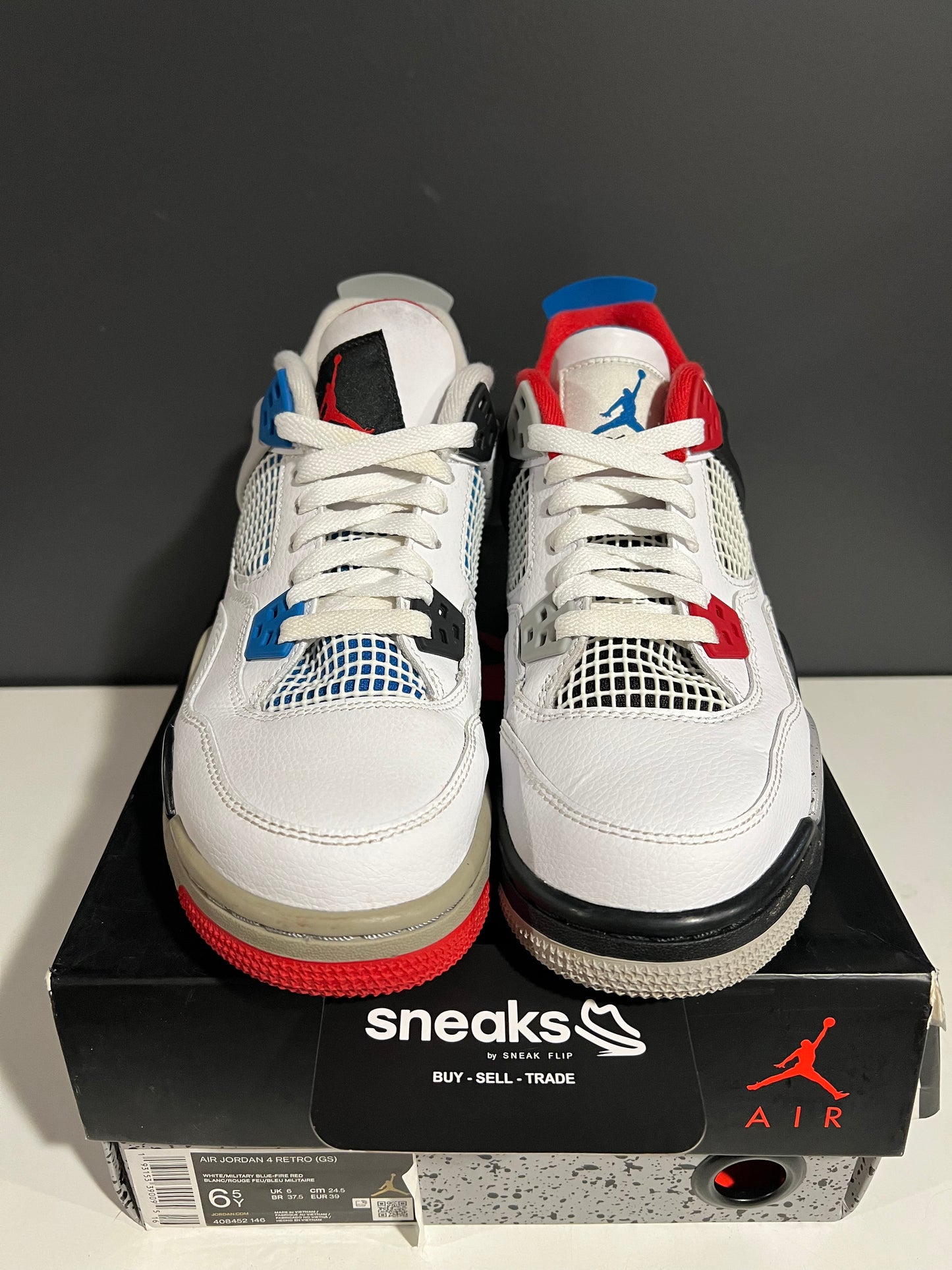 USED Air Jordan 4 Retro SE GS What The 4 408452-146 SIZE 6.5Y OG ALL AG25-353