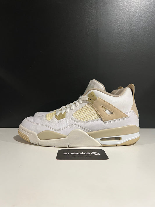 USED Air Jordan 4 Retro GS Linen 2017 487724-118 SIZE 9Y NO BOX JN25-240