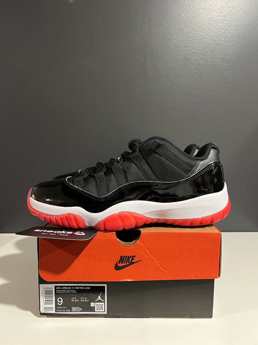 USED Air Jordan 11 Retro Low Bred 2025 FV5104-006 SIZE 9M OG ALL JY25-117