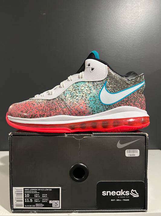 USED LeBron 8 V/2 Low Retro Miami Night 2021 DJ4436-100 SIZE 10M OG ALL AG25-265